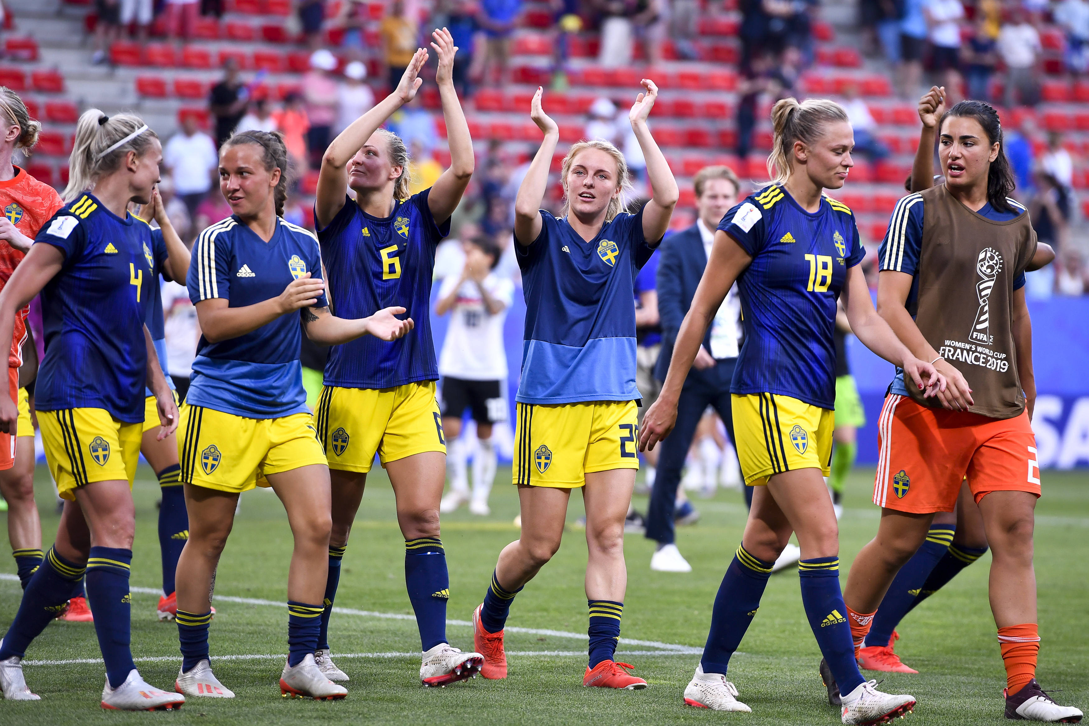 瑞典队在女足比赛中展现实力